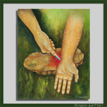 Roman Anton Launch 7, Blood Rock, Archival Print on Wooden Frame
