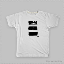 T-Shirt White Black Stripes